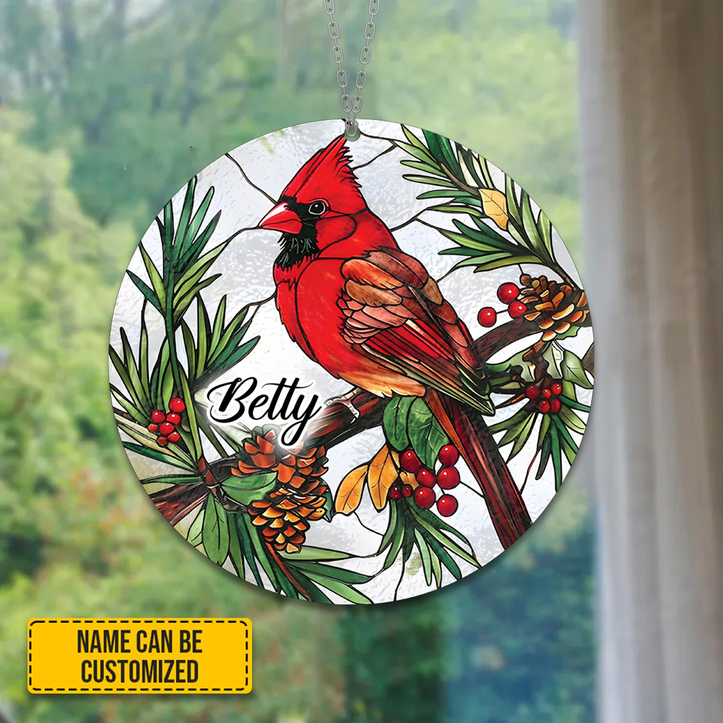 Cardinal From Heaven – Personalized Cardinal Acrylic Window