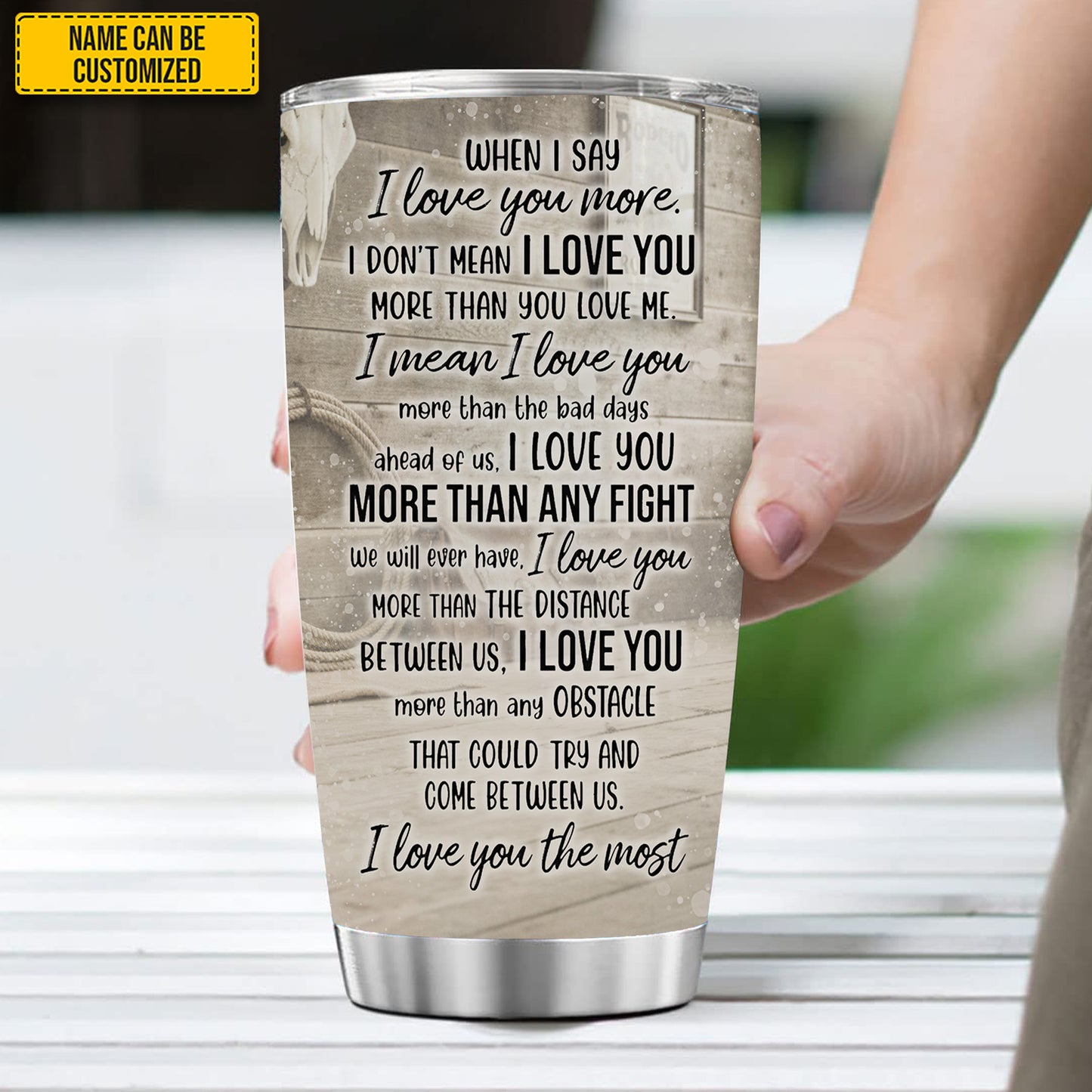 Personalized Country Boots Couple Tumbler