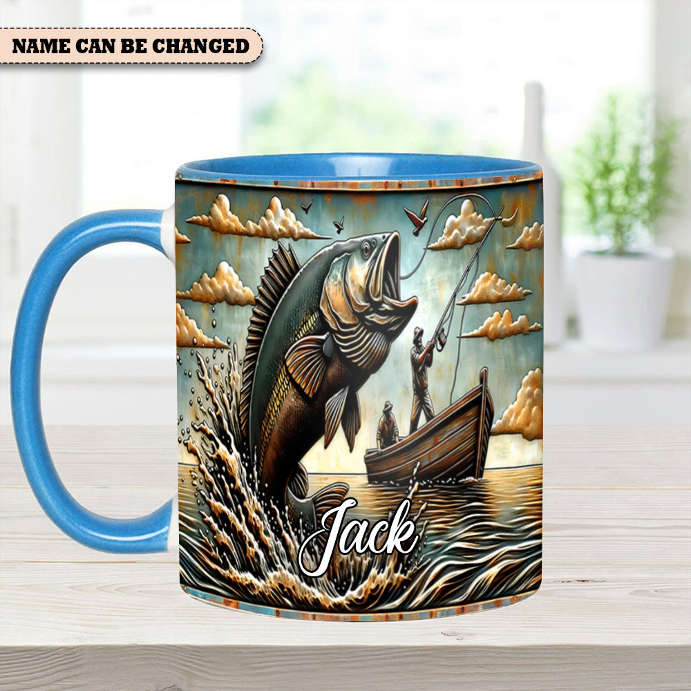 Love Fishing - Personalized Fishing Accent Mug