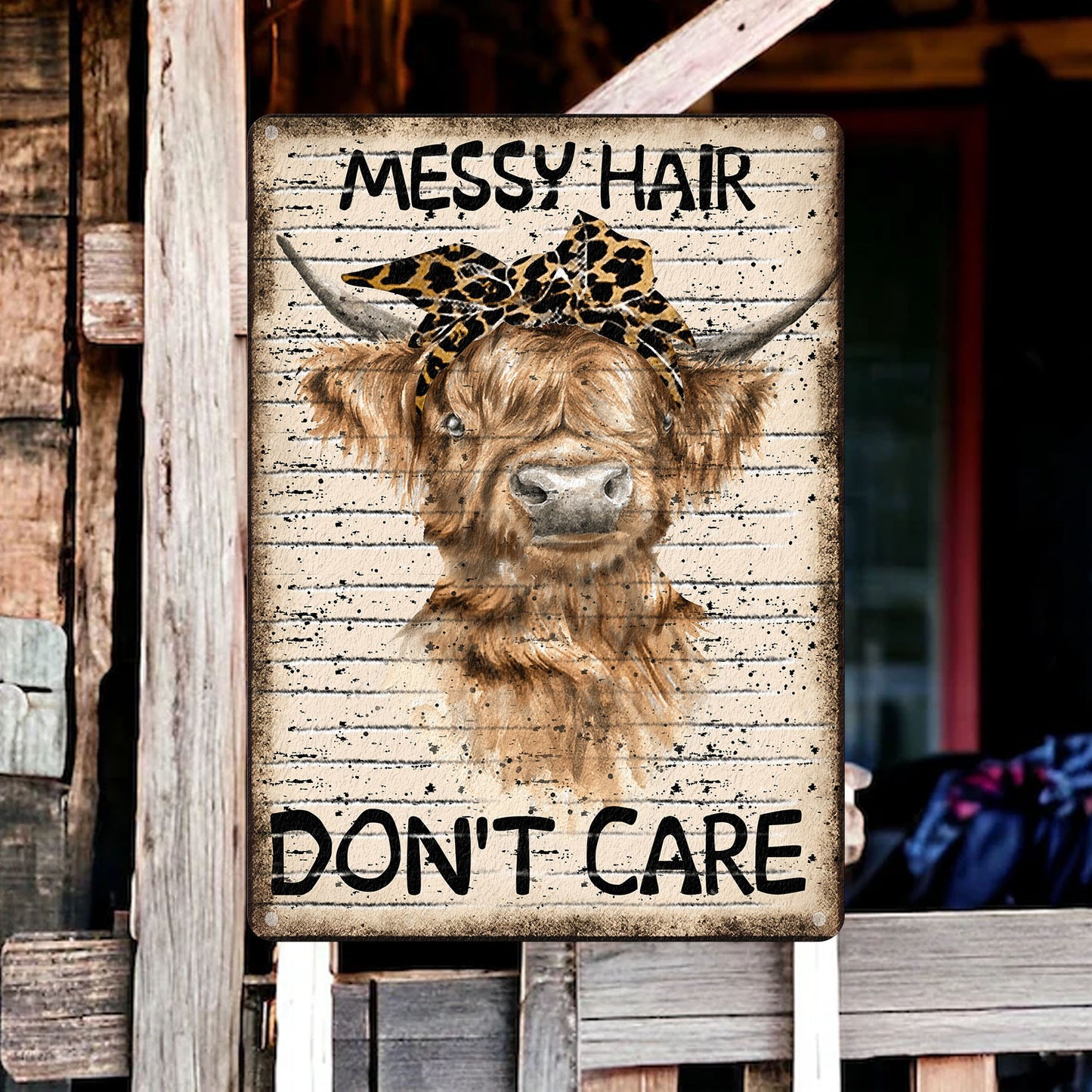 Messy Hair - Metal Sign