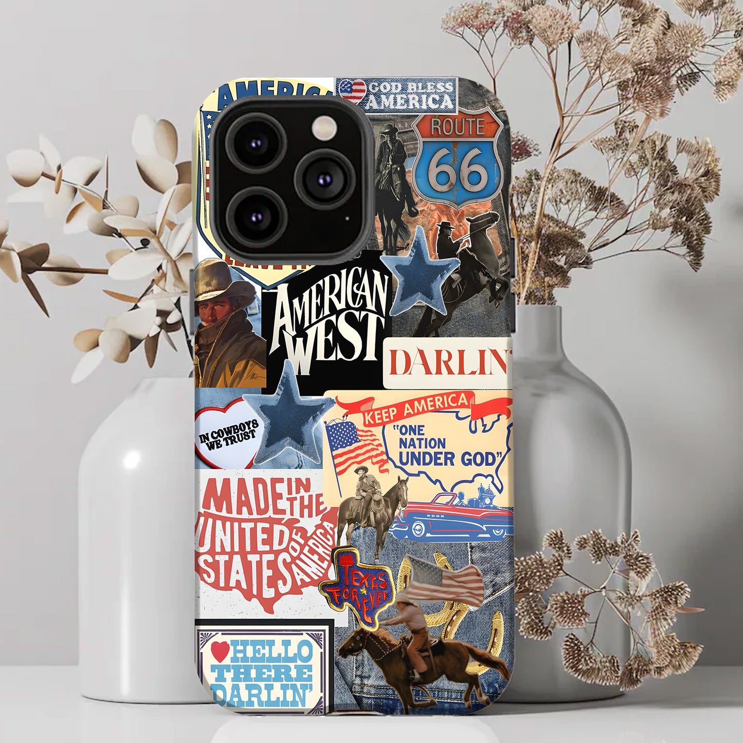 American West Collage – Cowboy Spirit Phone Case