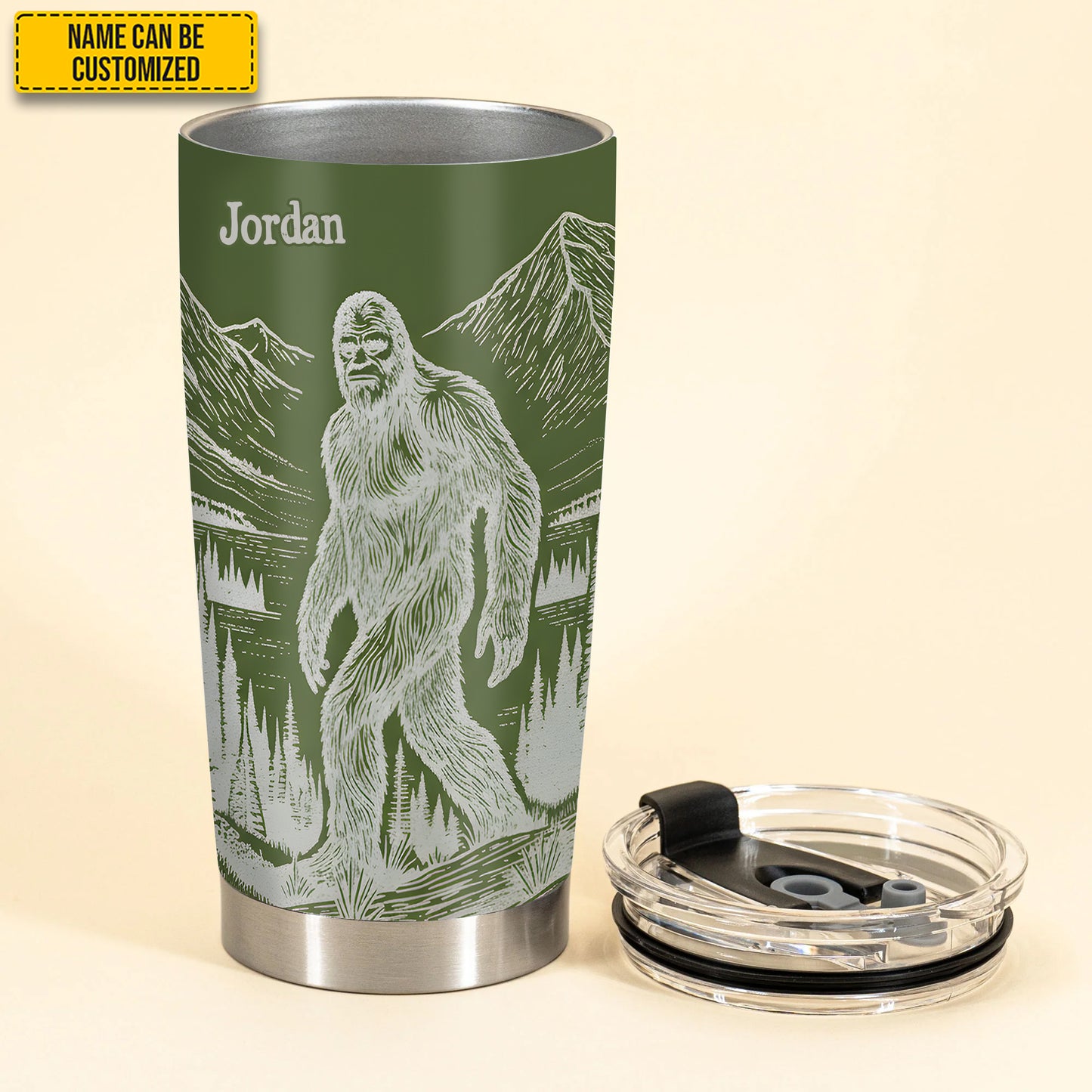 Personalized Funny Bigfoot Trees Tumbler