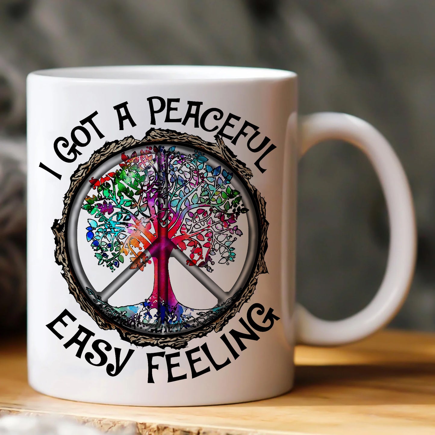Hippie I Got A Peaceful - Hippie Peace White Mug