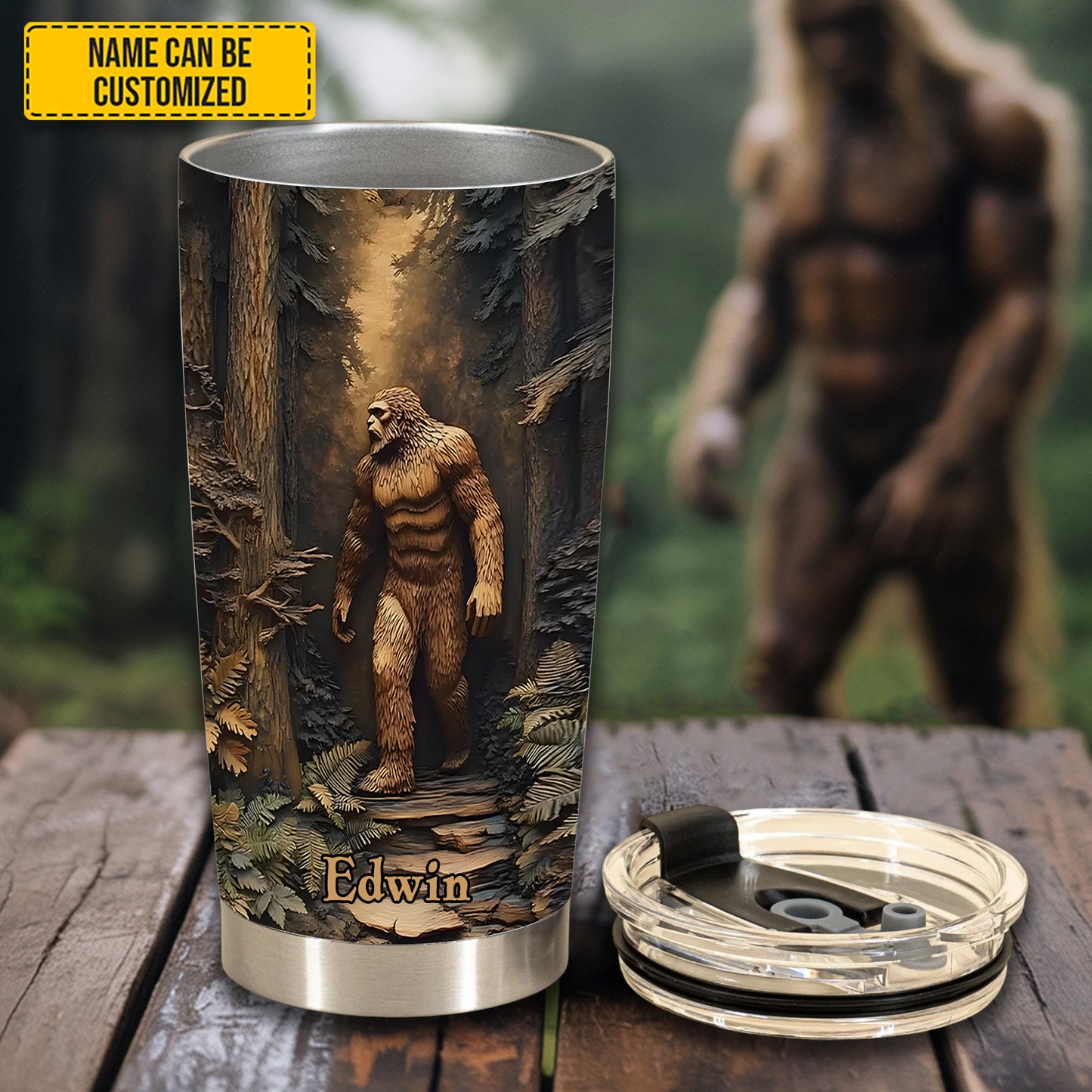 Legend in the Trees – Personalized Sasquatch Tumbler