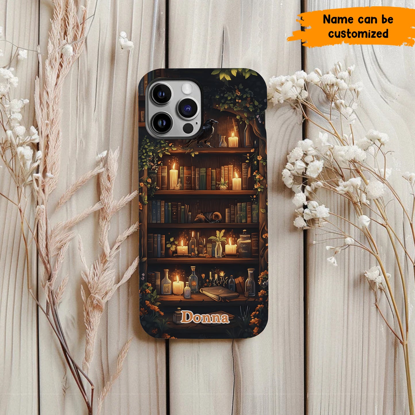 Personalized Bookshelf Phone Case