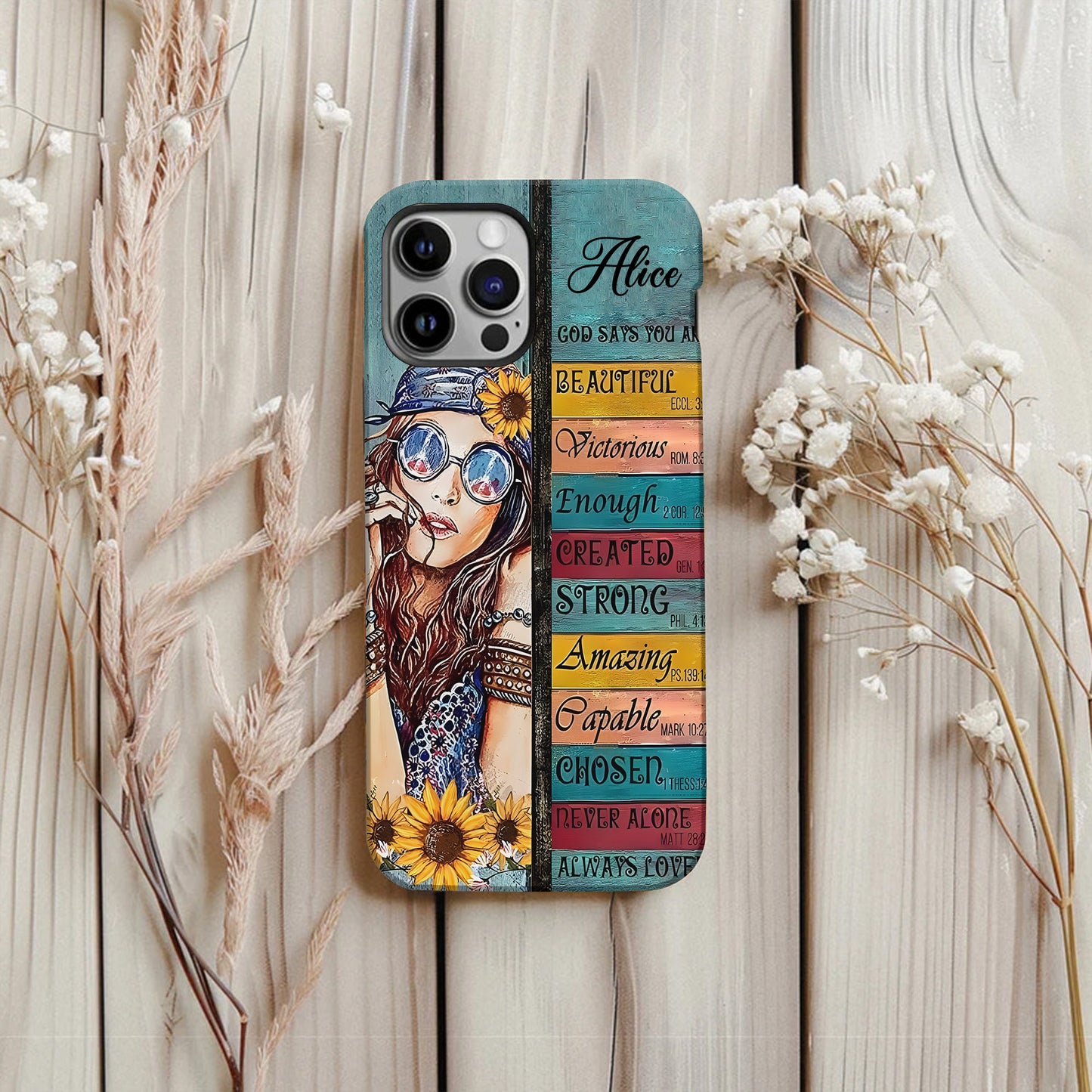 Personalized Hippie Girl Phone Case