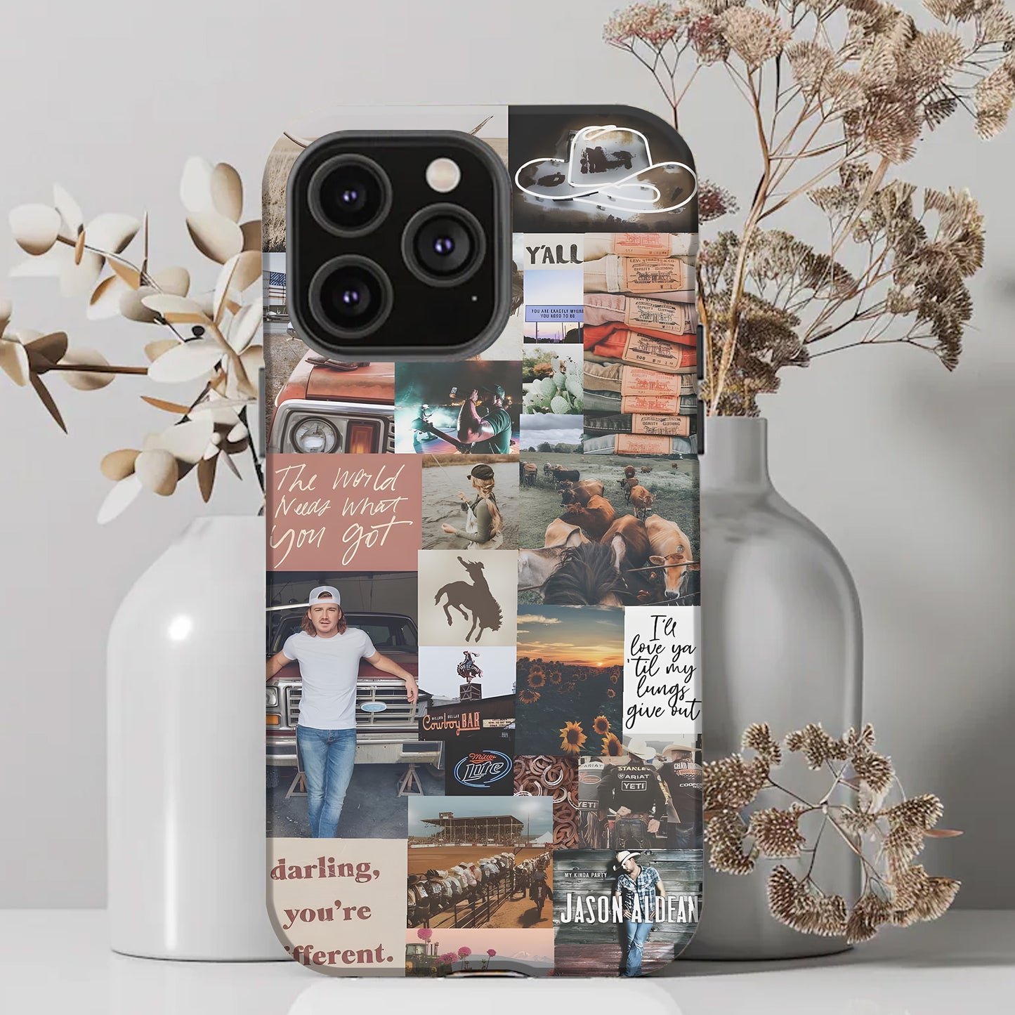 Country Soul Collage – Western Charm Phone Case