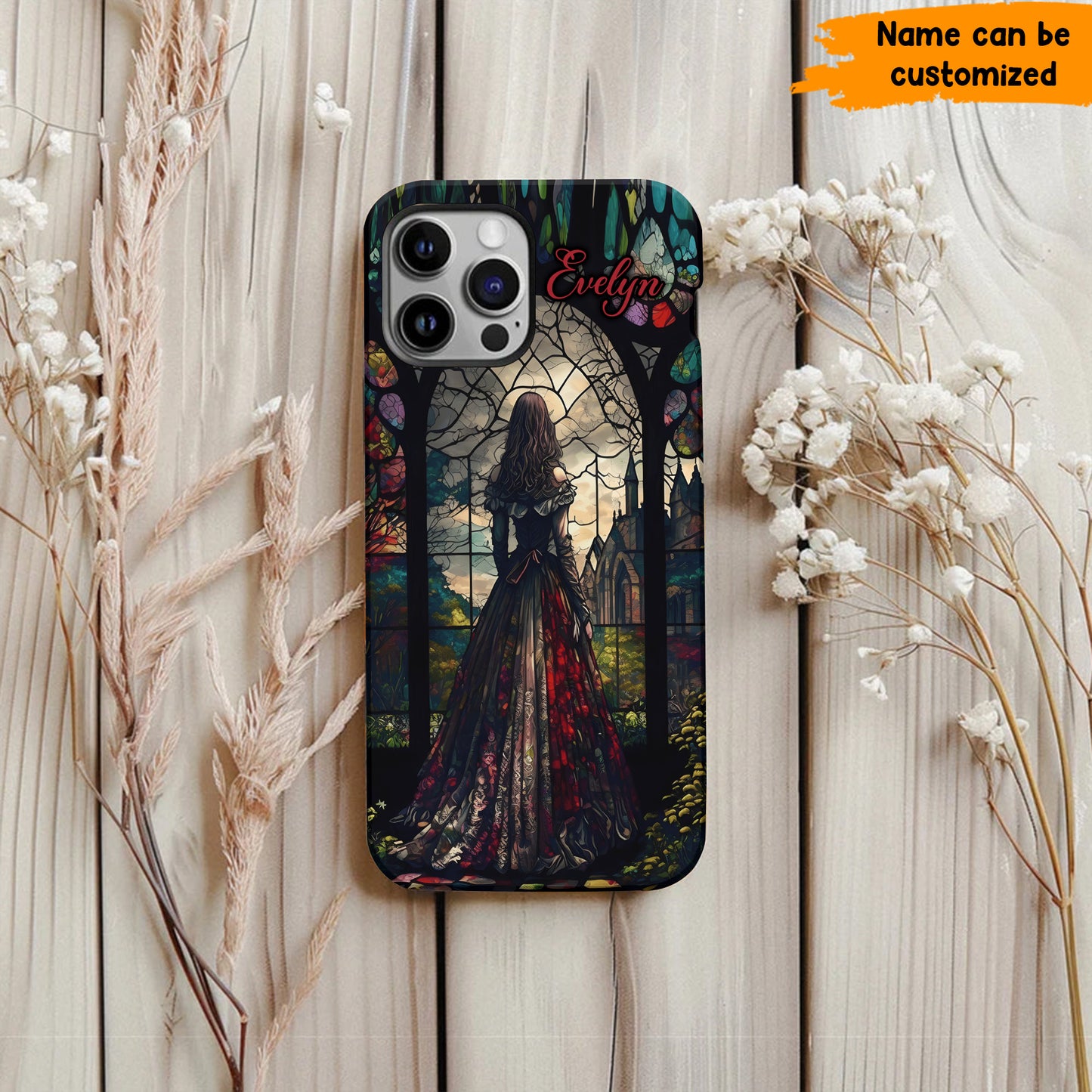 Beautiful Witch Stained Glass - Personalized Witch Phone Case