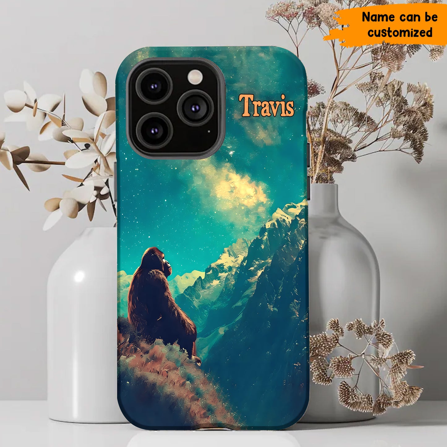 Bigfoot Under The Stars Personalized Phone Case