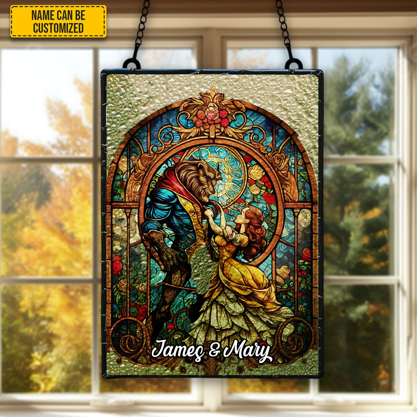 Personalized Couple Water Ripple Acrylic Suncatcher