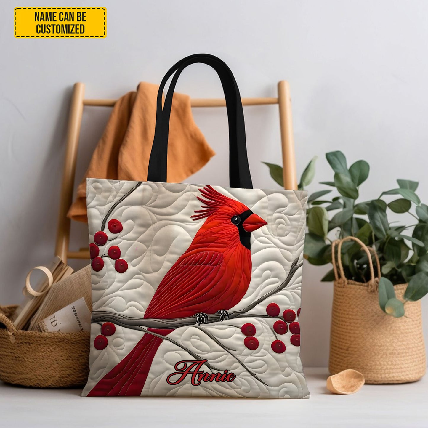 Cardinal Bird - Personalized Tote Bag