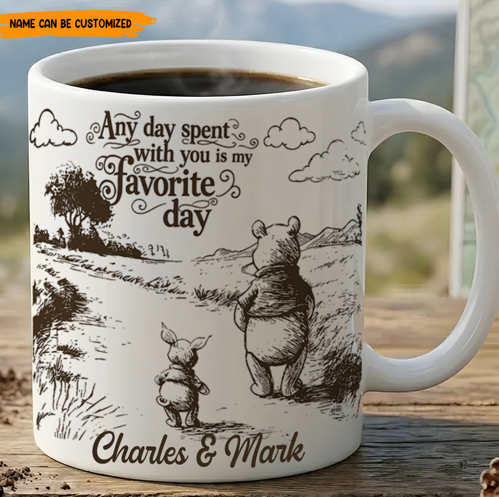 Any Day Spent With You Is My Favorite Day - Personalized White Mug