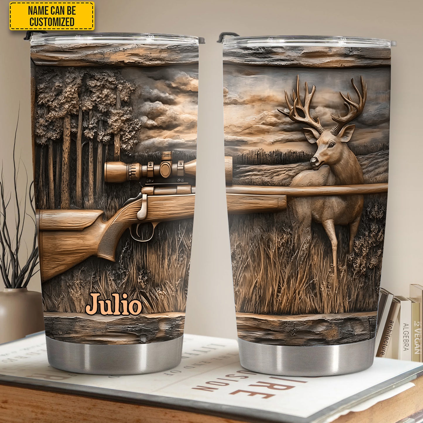 Wild Hunt – Personalized Deer Hunter Tumbler