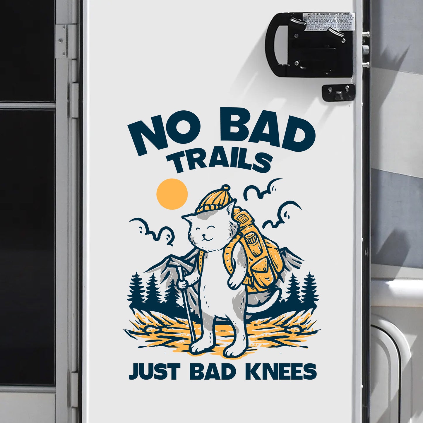 No Bad Trails Just Bad Knees Decal, Decor Decal