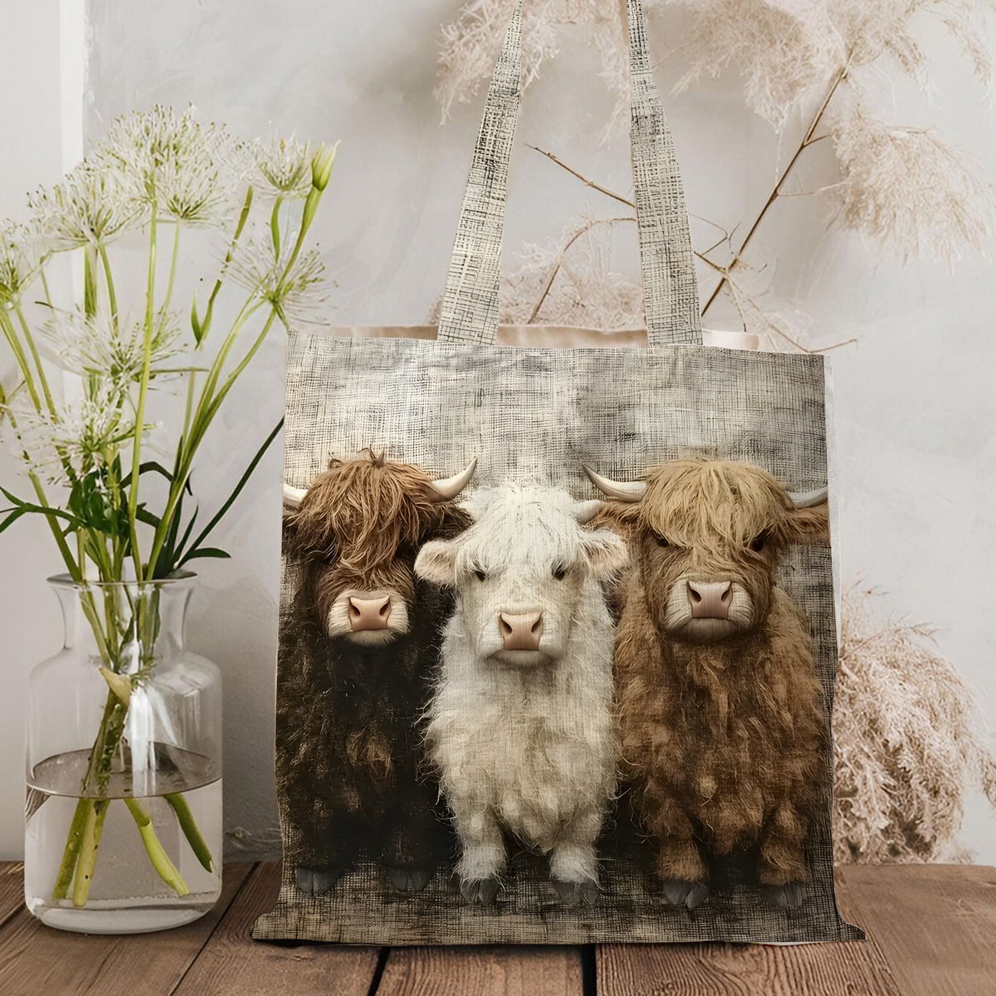 Love Highland Cow - Cow Tote Bag