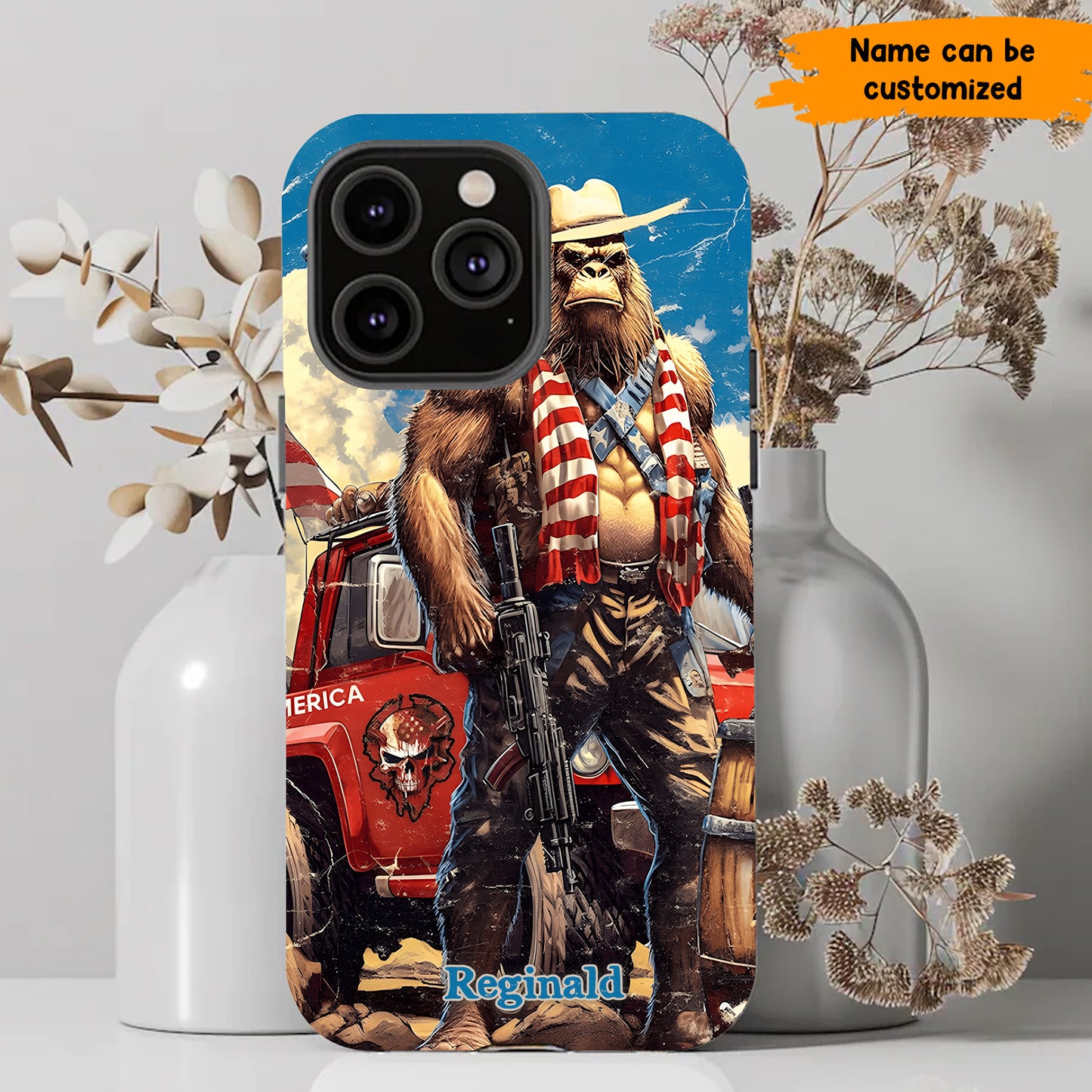 Bigfoot ‘Merica – Personalized Patriotic Phone Case