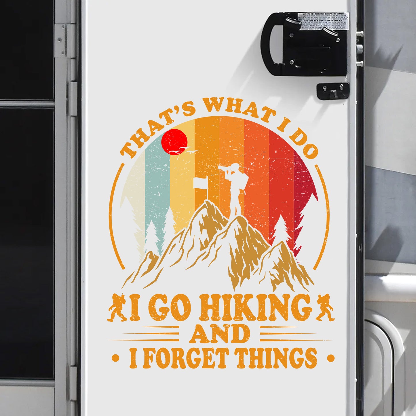 Retro Mountain Adventure Decal