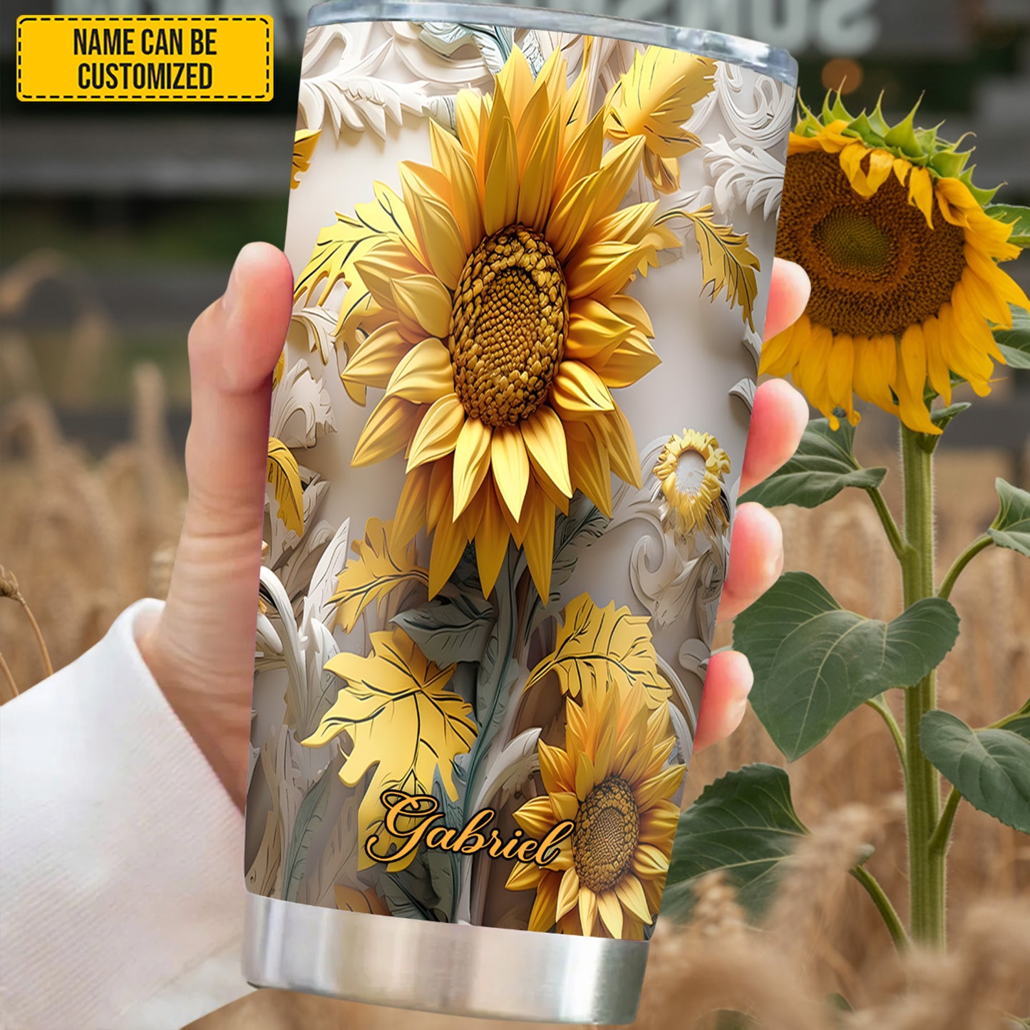 Beautiful Sunflower - Personalized Sunflower Tumbler