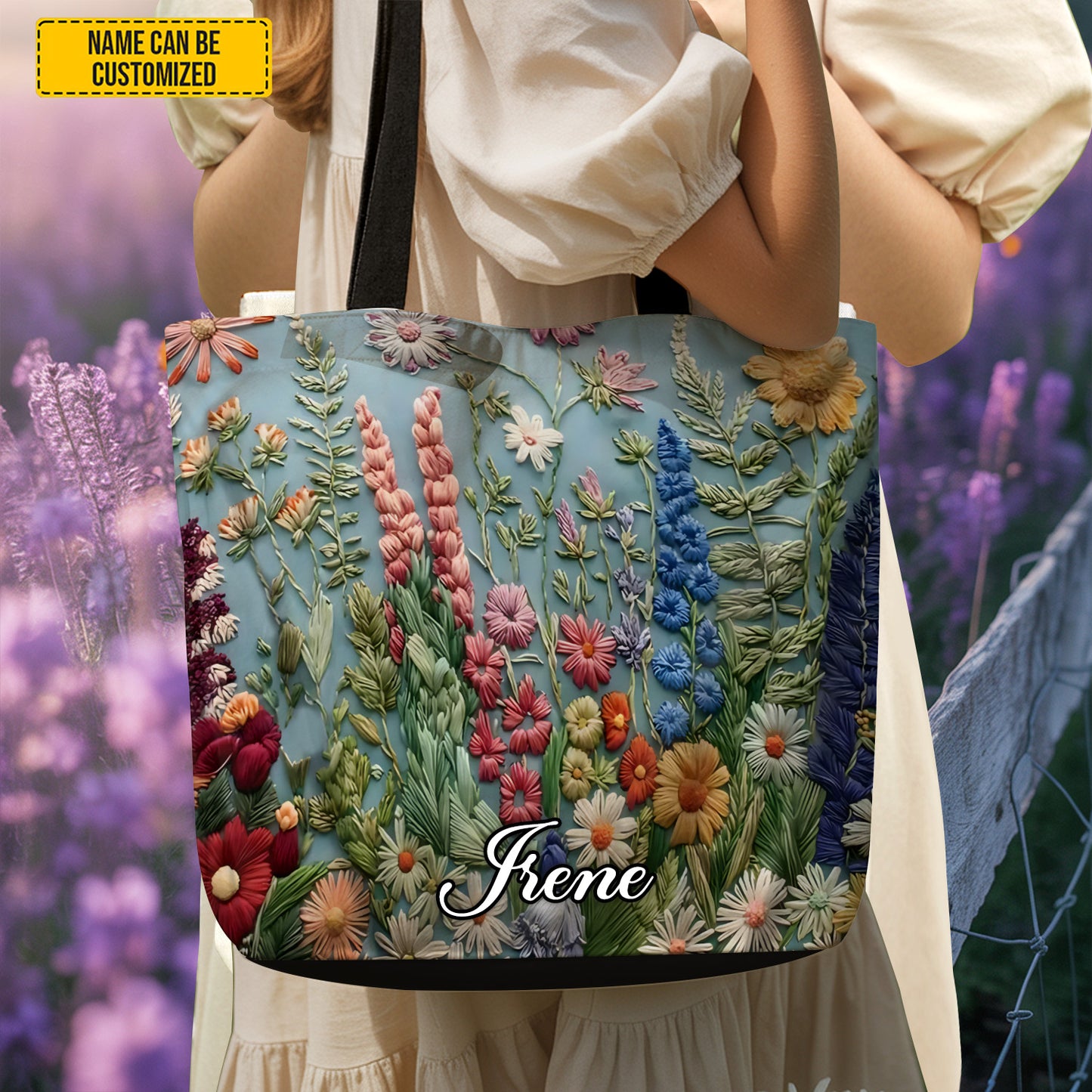 Love Flowers Tote Bag - Personalized Tote Bag