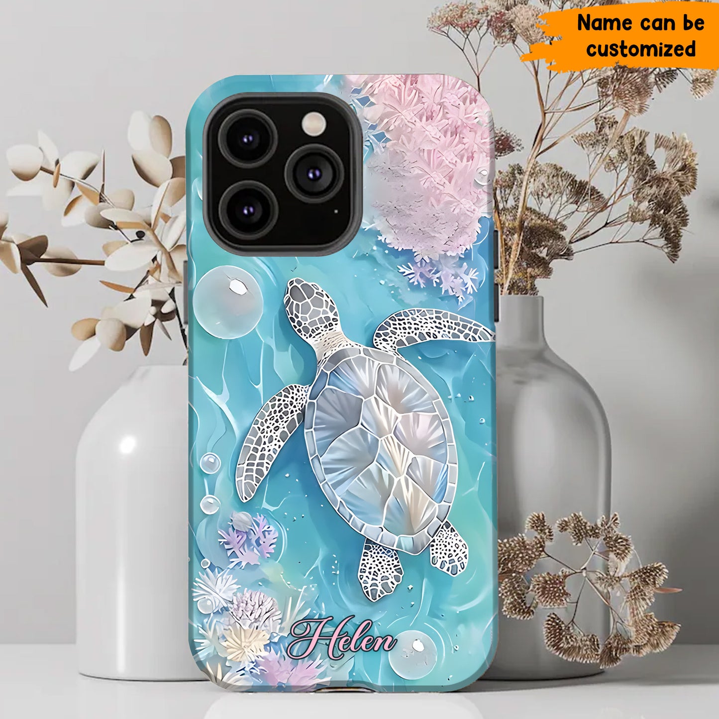 Beautiful Turtle - Personalized Turtle Phone Case