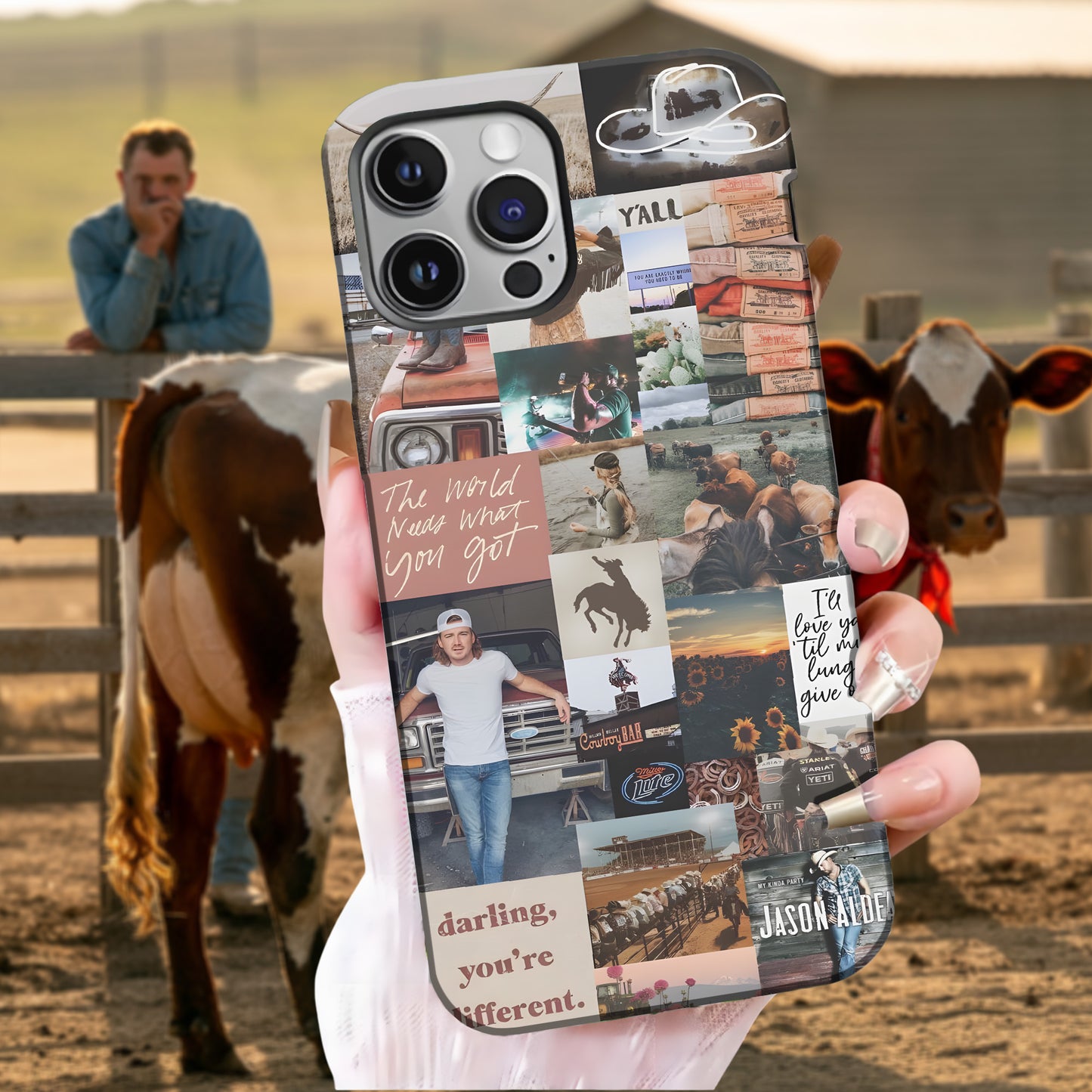 Country Soul Collage – Western Charm Phone Case