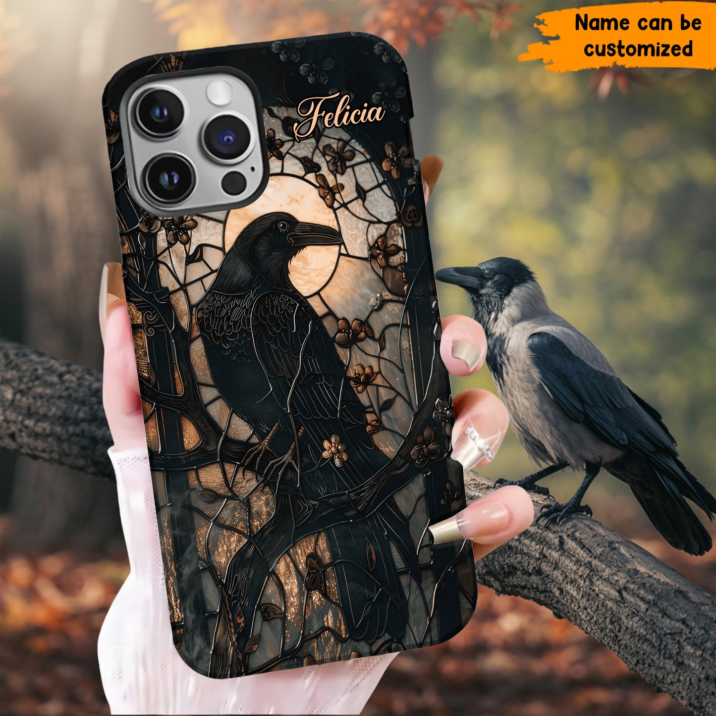 Raven Halloween Phone case, Personalized Raven Phone Case