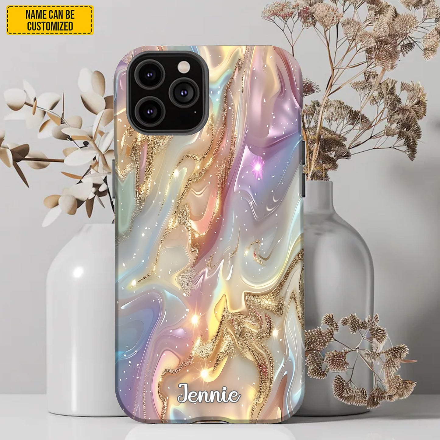 Opal And Gold Glitter phone case - Personalized Phone Case