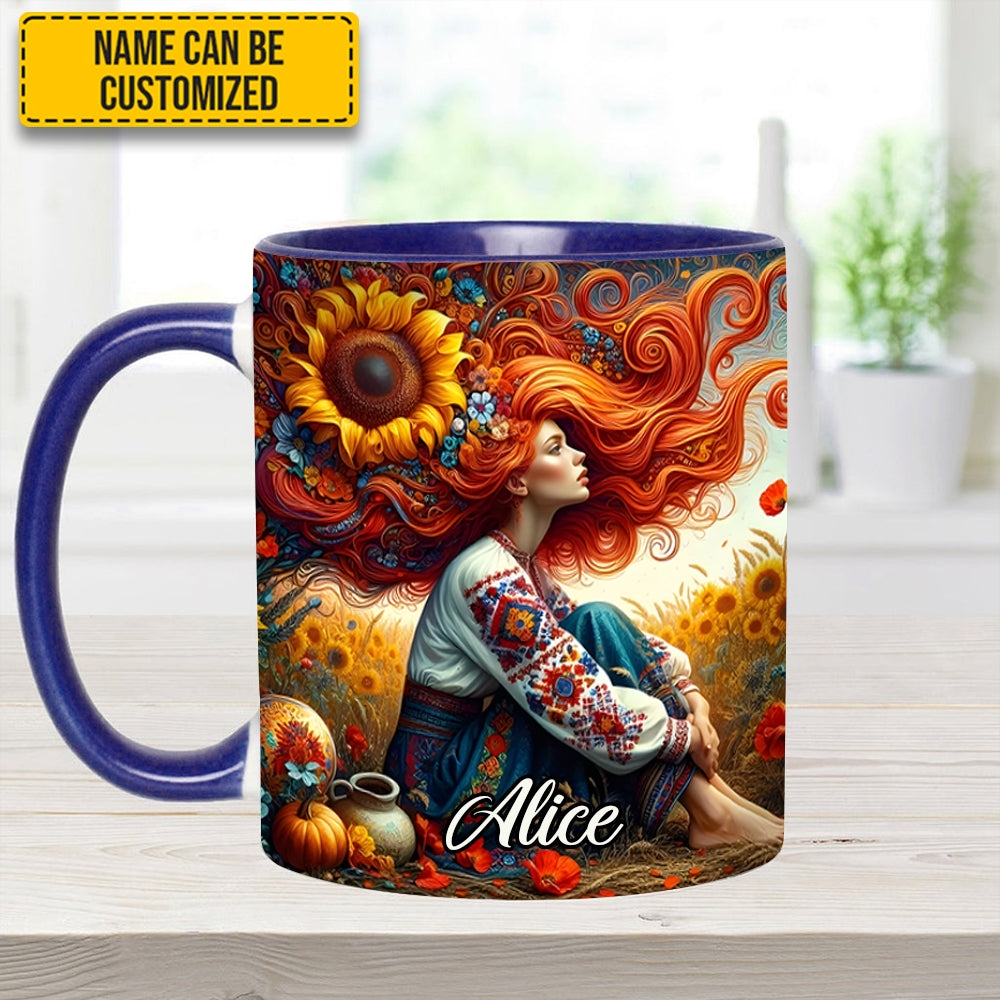Hippie Girl - Personalized Hippie Accent Mug