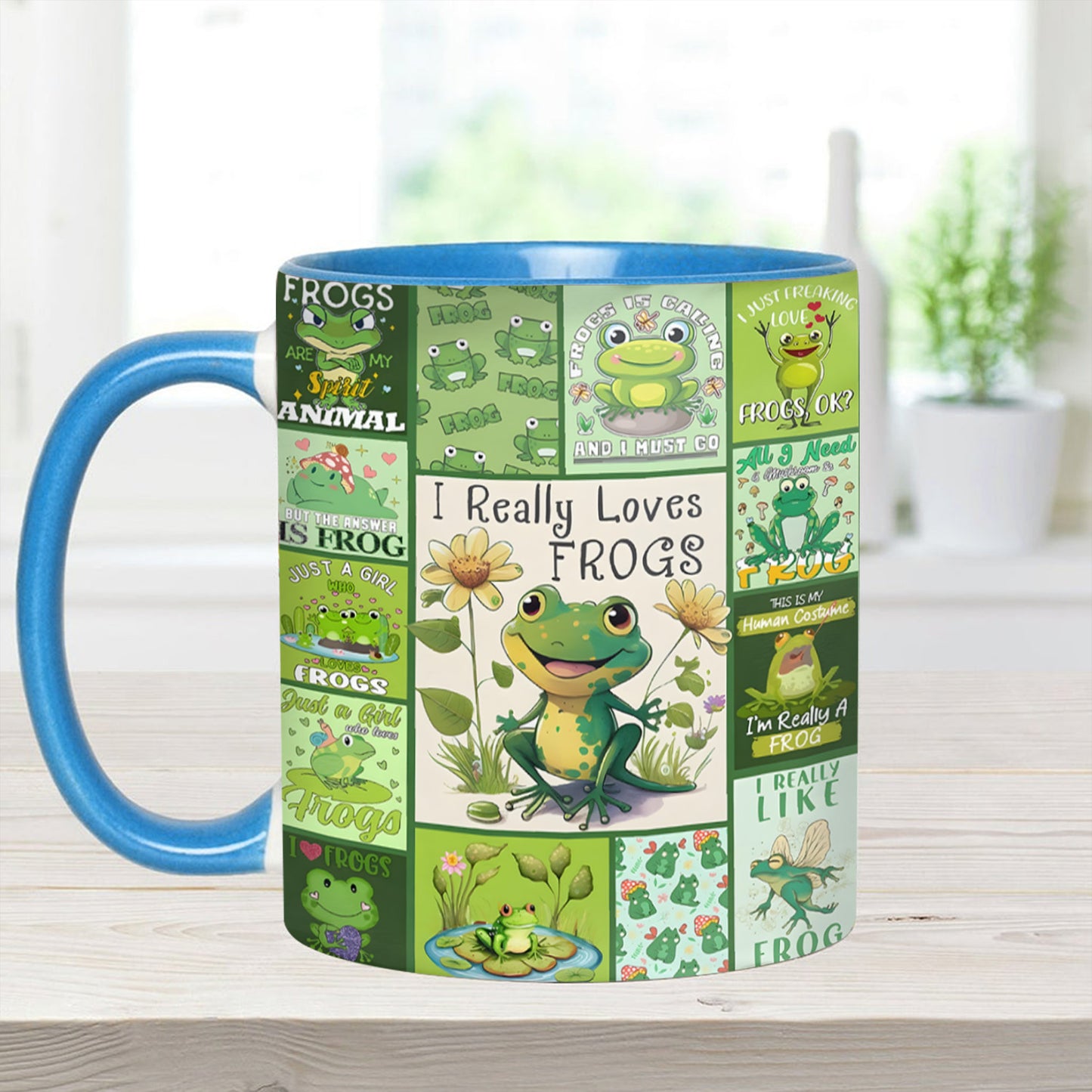 I Really Love Frogs - Cute Frog Accent Mug
