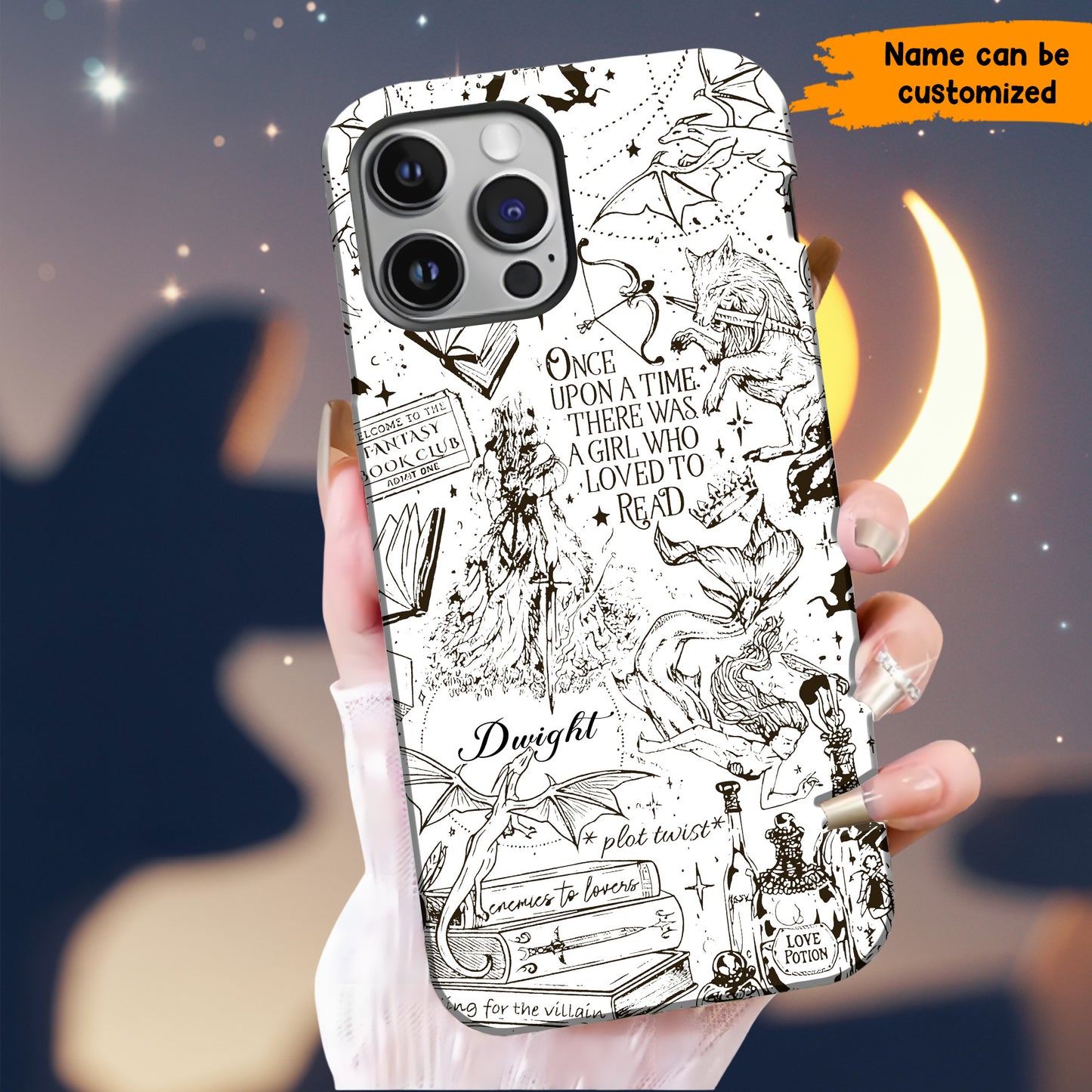 Personalized Fantasy Book Phone Case - Book Lover Gift
