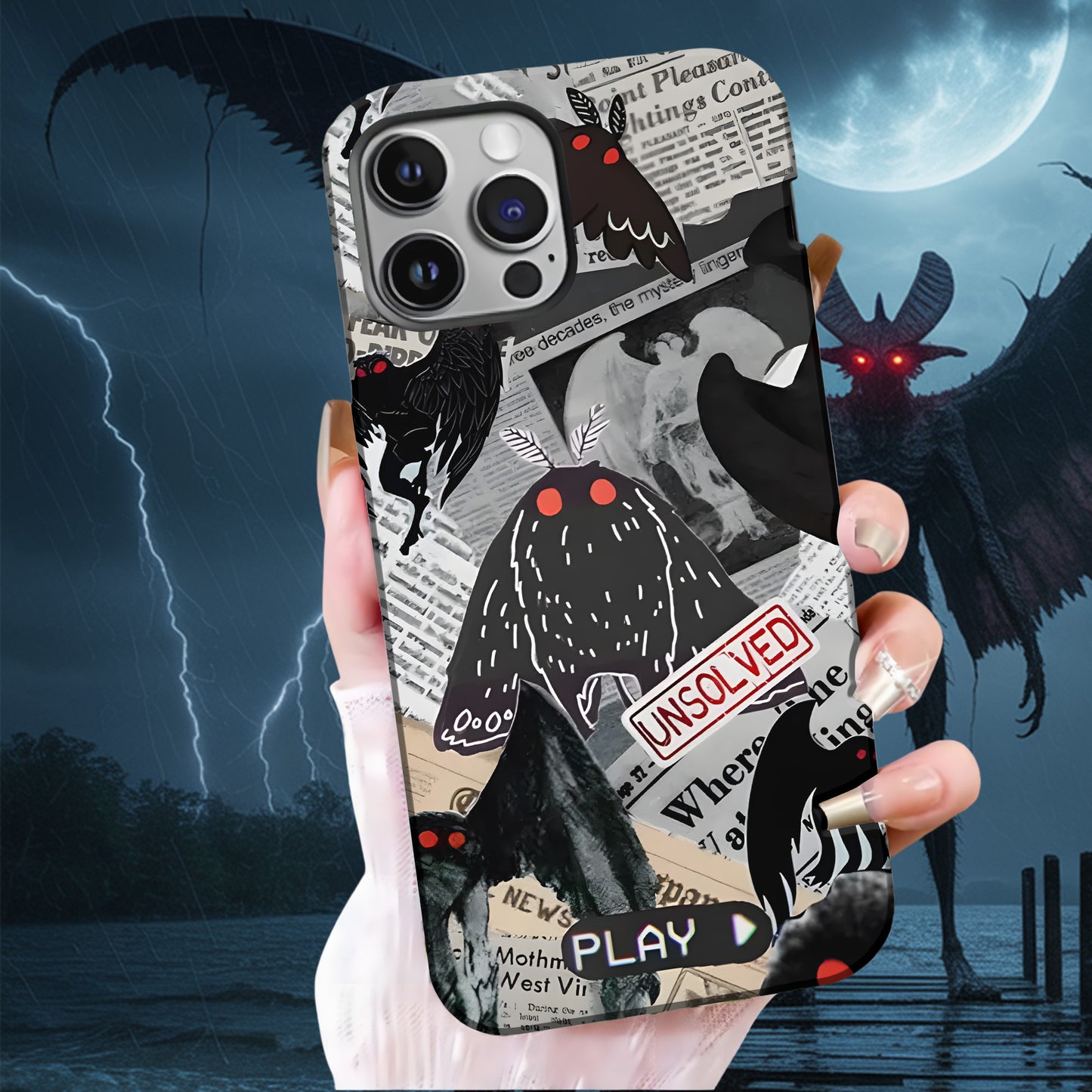 Mothman “Unsolved” Phone Case