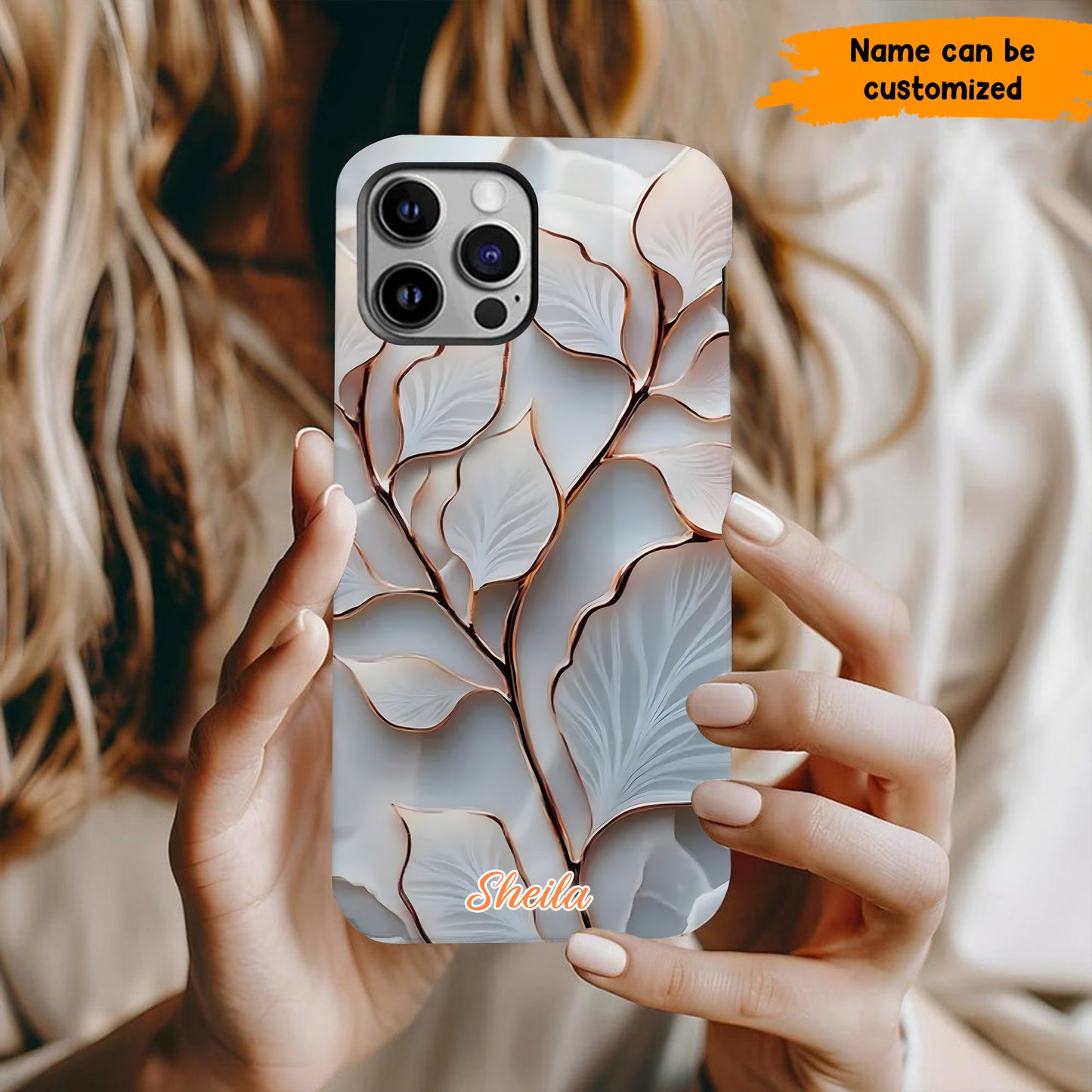Personalized Elegant Leaf Phone Case