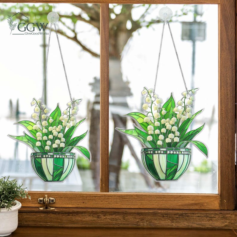 Lily of Valley Acrylic Window Hanging