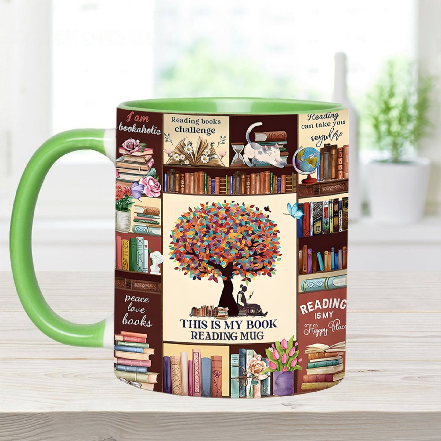 Book Collection Accent Mug