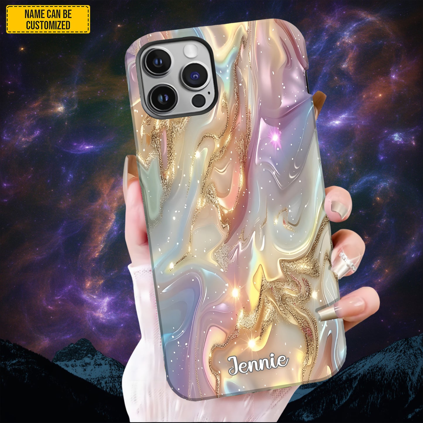 Opal And Gold Glitter phone case - Personalized Phone Case
