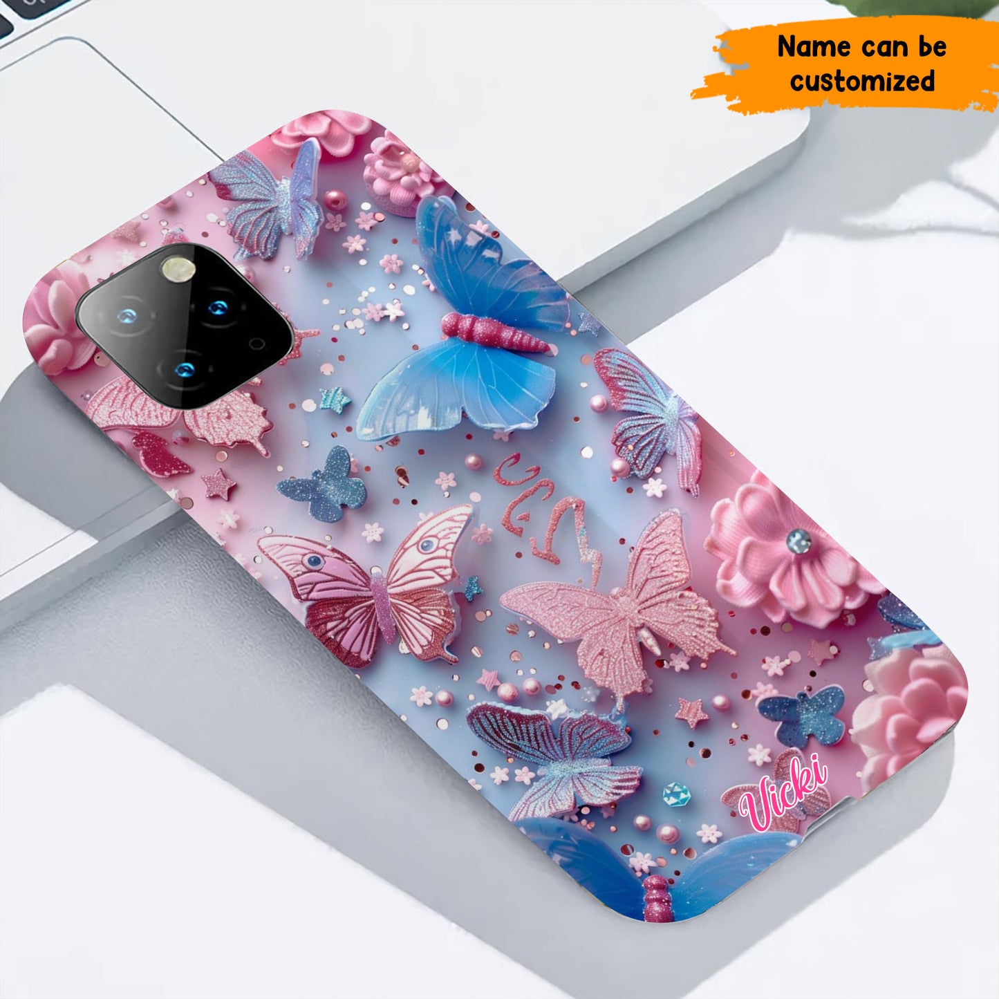 Colorful Butterfly - Personalized Phone Case