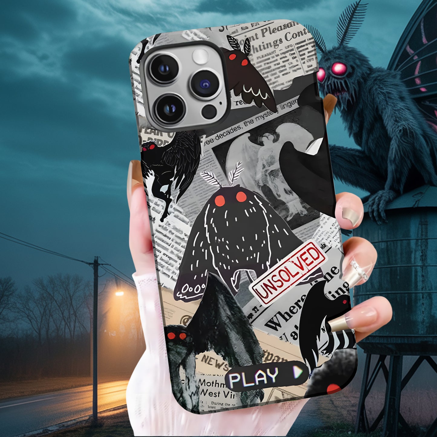 Mothman “Unsolved” Phone Case