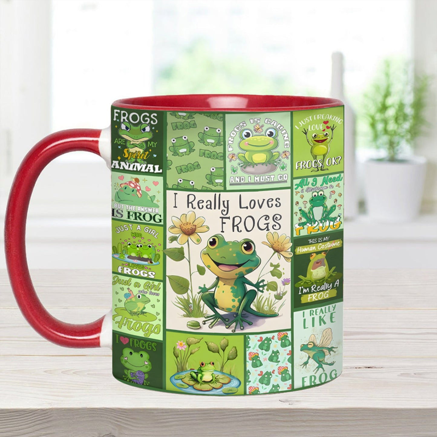 I Really Love Frogs - Cute Frog Accent Mug