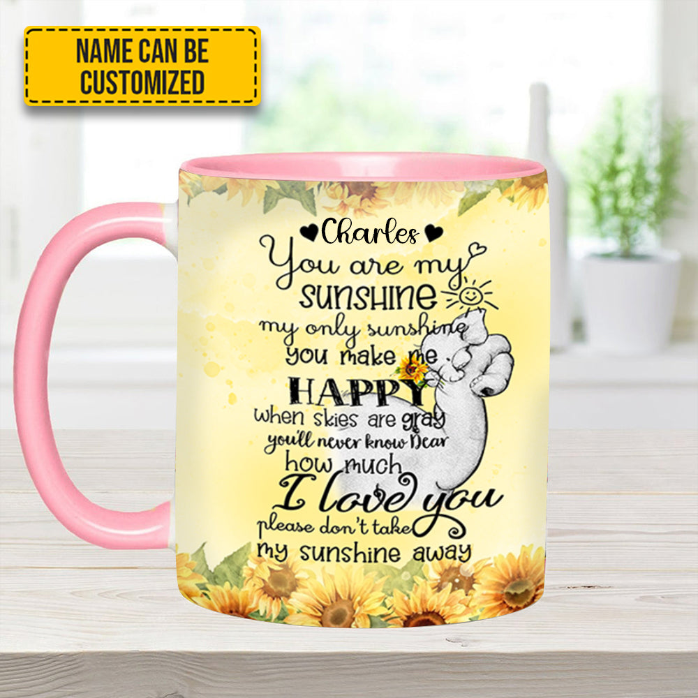 You're My Sunshine Elephant - Personalized Accent Mug