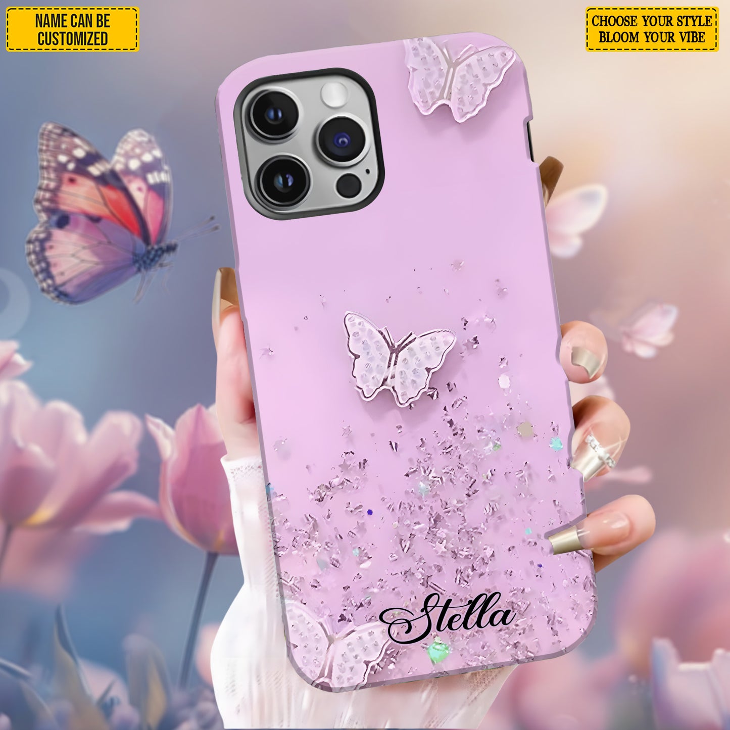 Beautiful Butterfly- Personalized Phone Case