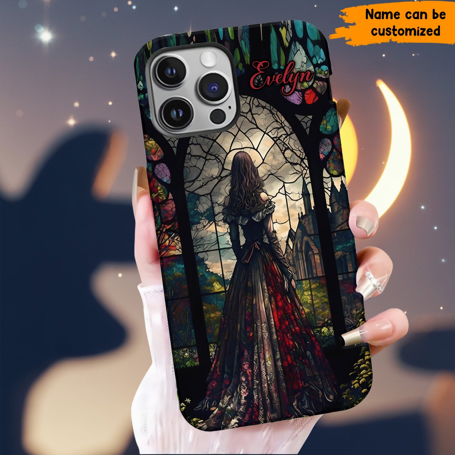 Beautiful Witch Stained Glass - Personalized Witch Phone Case