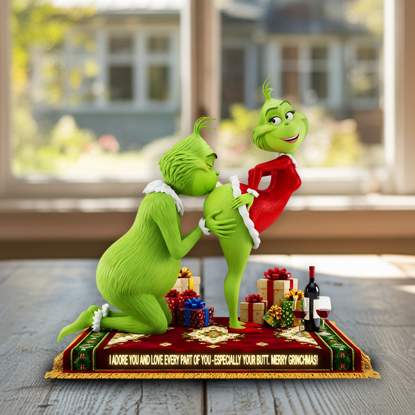 Monster Green Love – Personalized Christmas Acrylic Plaque