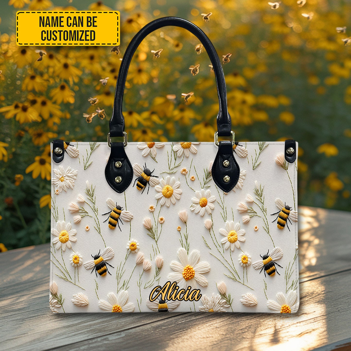 Bee & Daisy - Personalized Leather Handbag