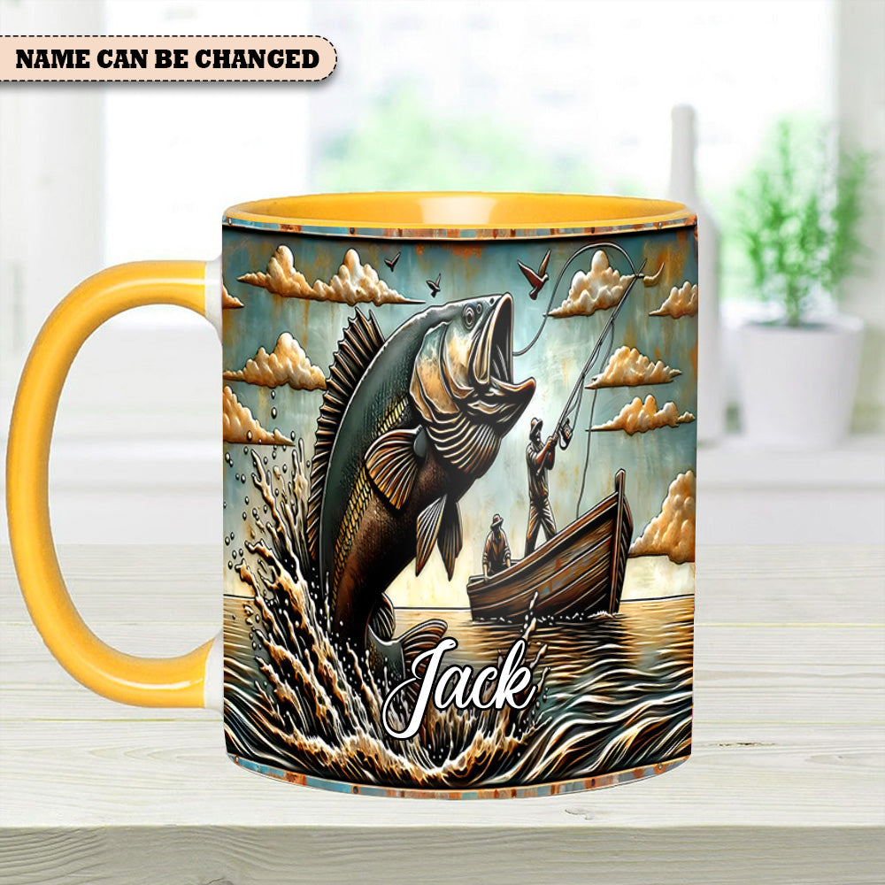 Love Fishing - Personalized Fishing Accent Mug