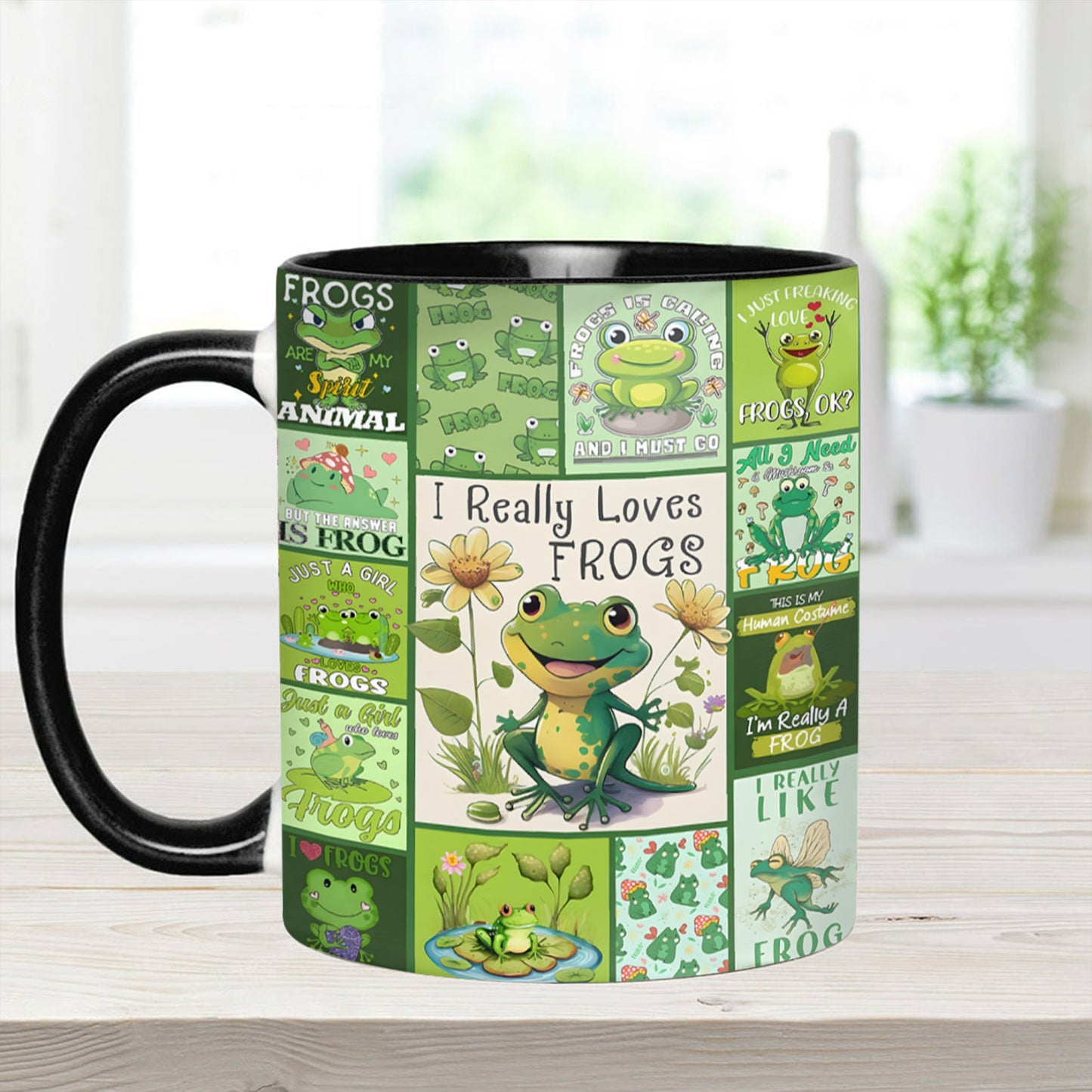 I Really Love Frogs - Cute Frog Accent Mug