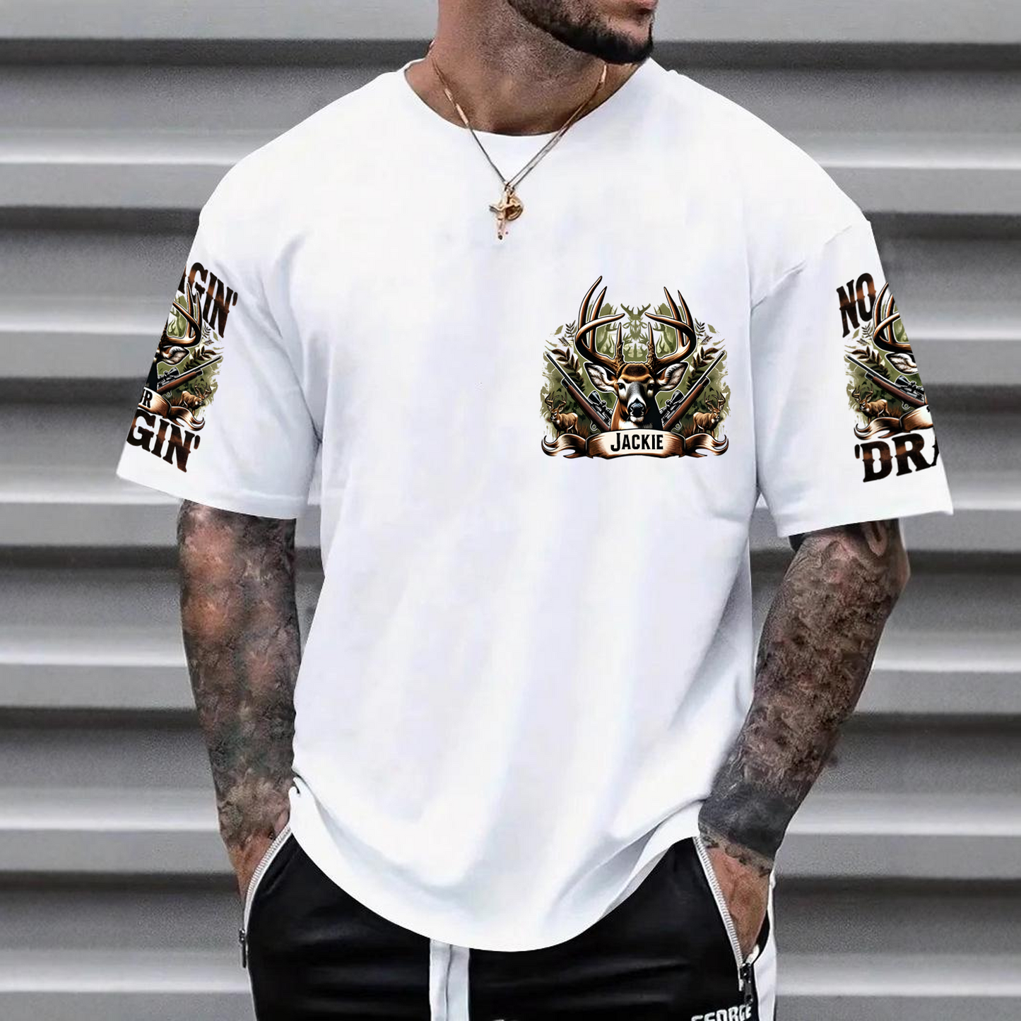 Personalized Deer Hunting All Over Print Shirt