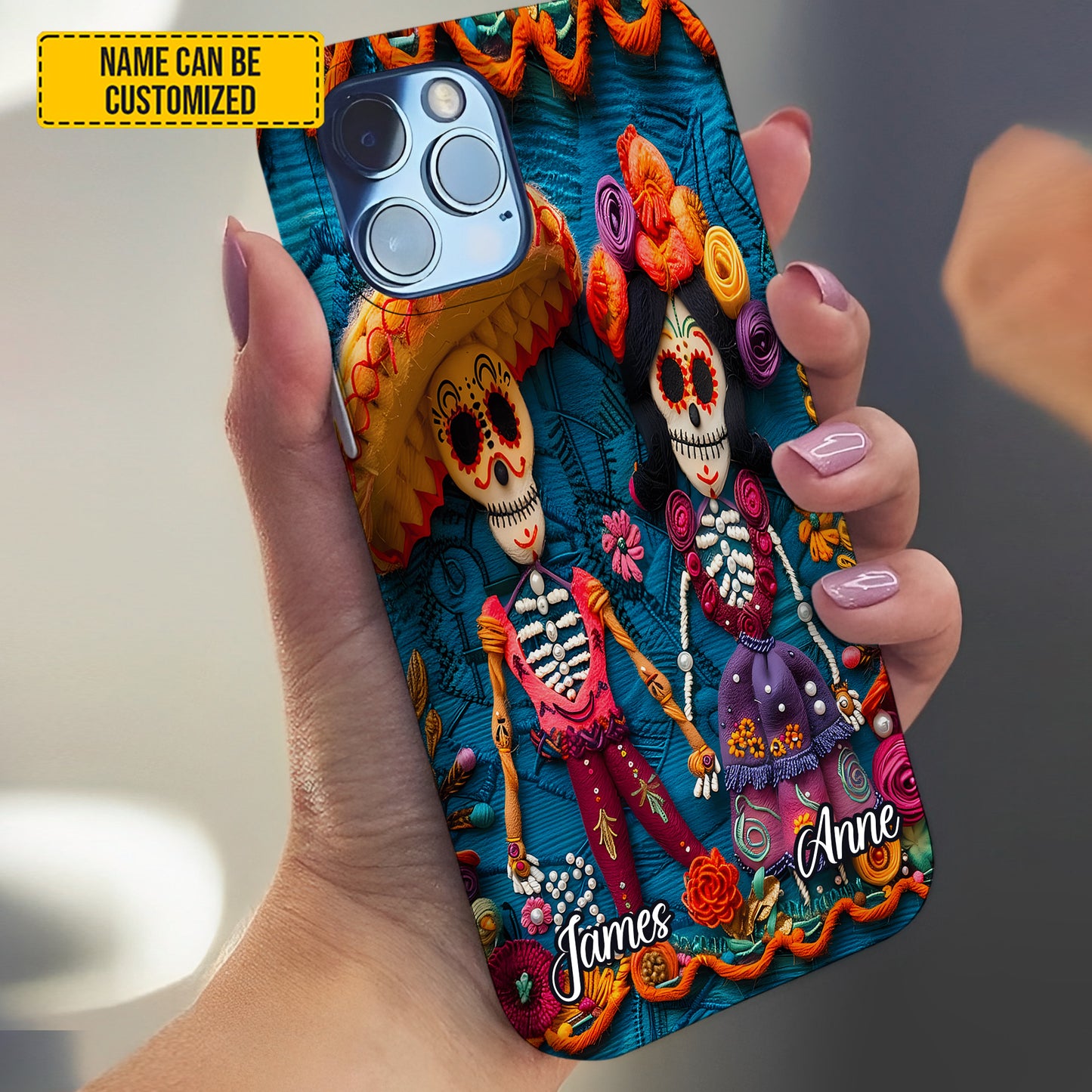 Personalized Couple Skull Phone Case