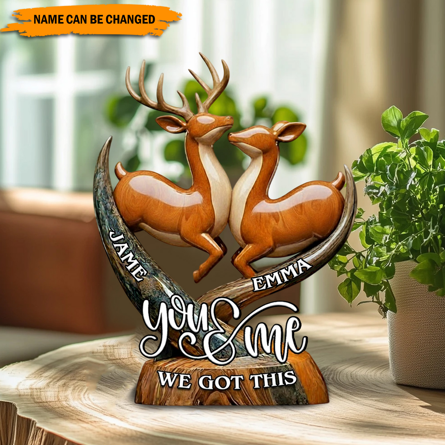 You & Me We Got This - Personalized Hunting Couple Acrylic Plaque