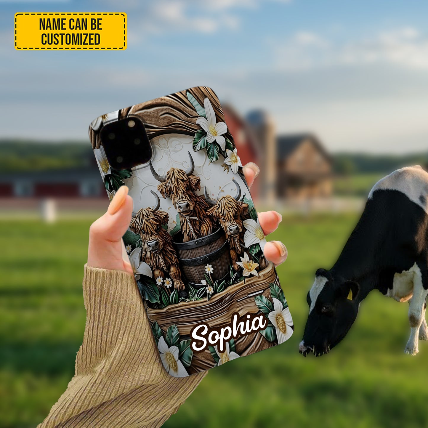 Personalized Highland Cow Phone Case
