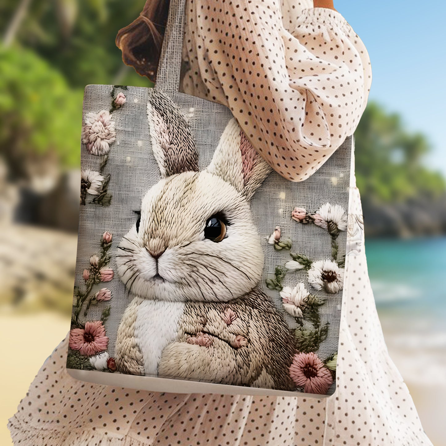 Cute Rabbit Tote Bag